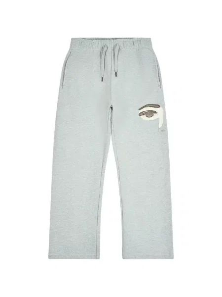 Pantaloni Kidsuper cu imagine alergare gri
