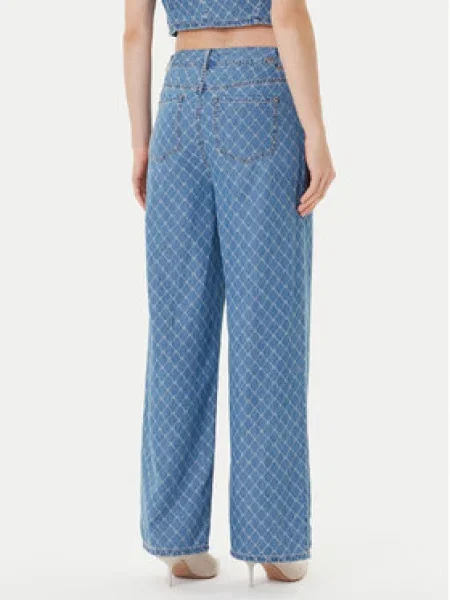 Morgan Džínsy denim / šedobiela modrá