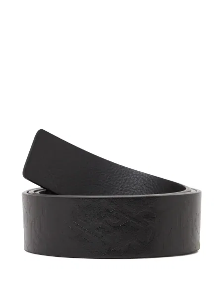 Кожаный колан Karl Lagerfeld Jeans обратими черно