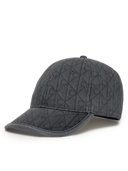 Calvin Klein Καπέλο Jockey Denim Emblem Burnout γκρι