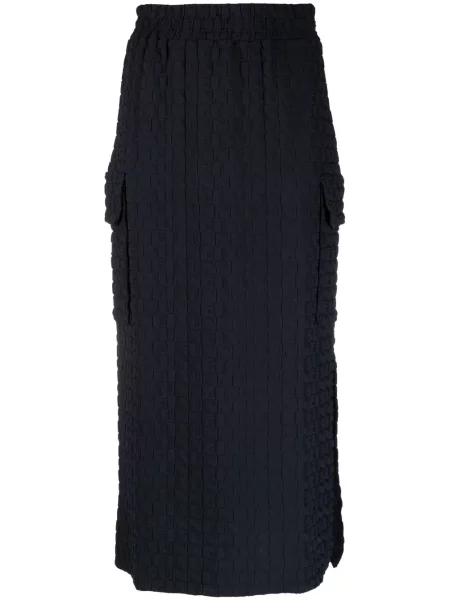 Spódnica midi Sunnei z nadrukiem do kolan niebieska