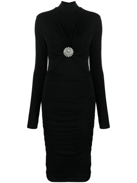 Rochie midi Roberto Cavalli până la genunchi de costum negru