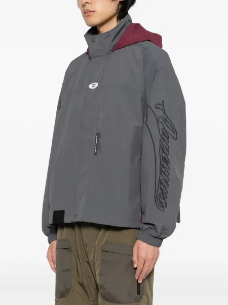 Geacă Aape By A Bathing Ape cu broderie gri