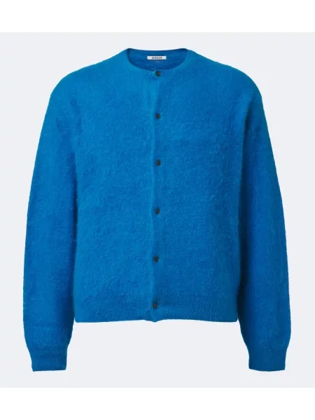 Cardigan Auralee din lână alpaca albastru