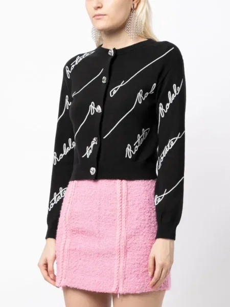 Kardigan Rotate Birger Christensen z cekinami czarny