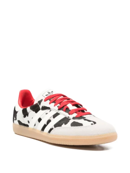 Маратонки Adidas Samba на райета с принт бяло