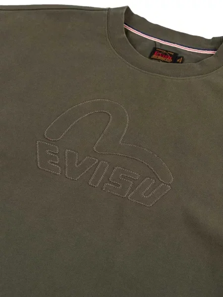 Tricou Evisu cu aplicații verde