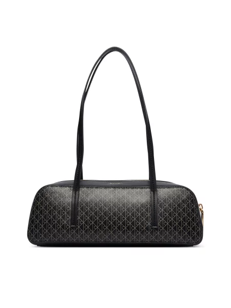 Kabelka Calvin Klein Emblem Aop Bauletto černá