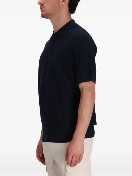 Къс поло тениска Boss синьо