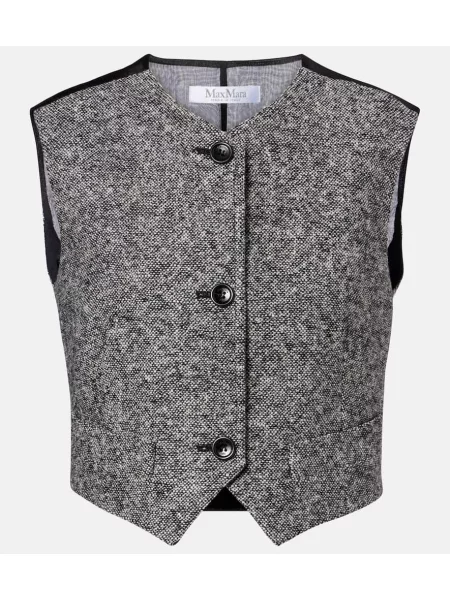 Vestă Max Mara de lână alb