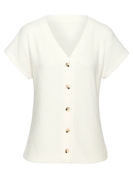 LASCANA Geacă tricotată crem