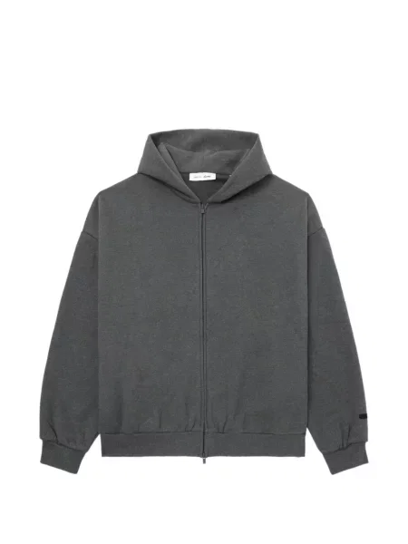 Hanorac cu glugă Fear Of God Essentials cu autograf gri