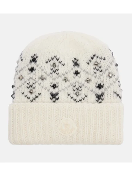 Căciulă Moncler de lână alb