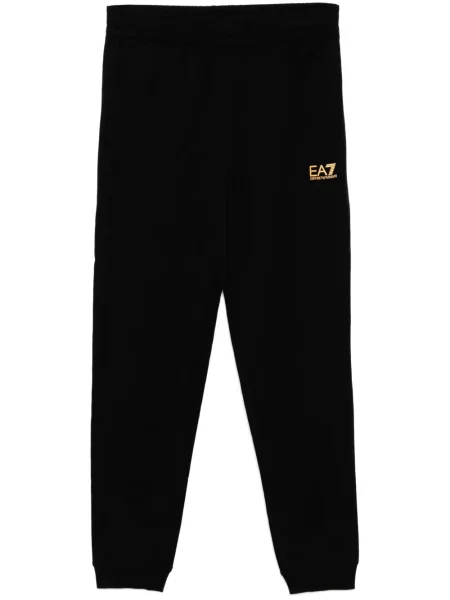 Pantaloni Ea7 Emporio Armani cu imagine alergare negru