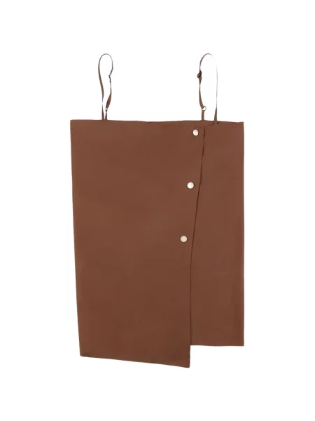Pantaloni Thelatest asimetrice din poplin maro