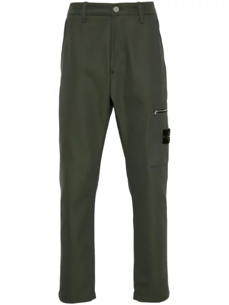Pantaloni Stone Island cu strasuri verde