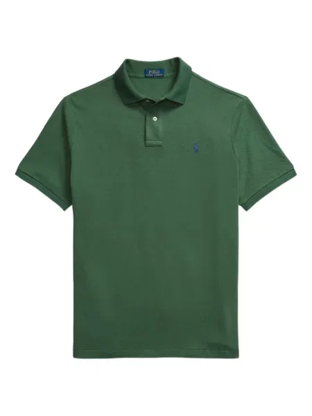 Дълго мрежеста тениска Polo Ralph Lauren с кръгло деколте зелено