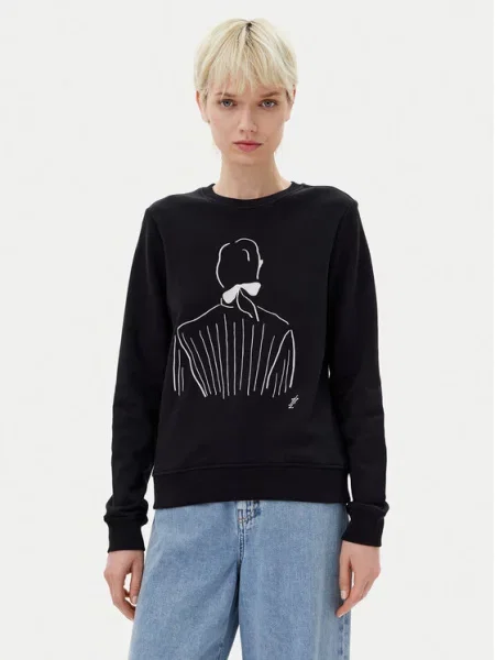 Karl Lagerfeld bluza z nadrukiem czarny
