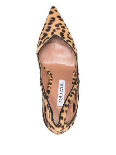 Pantofi cu toc Aquazzura cu imagine cu model leopard