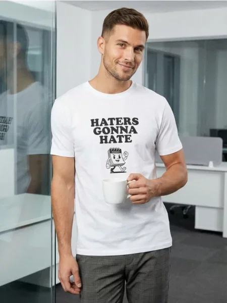 Sinsay koszulka z nadrukiem biały