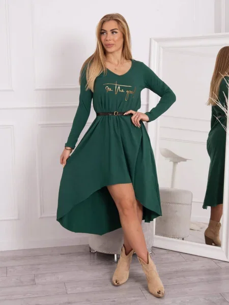 Rochie Kesi cu inscripții de costum verde