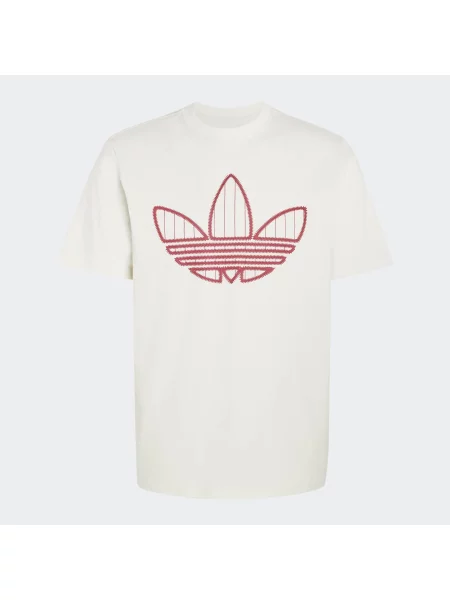 ADIDAS ORIGINALS Tričko Trefoil Infill nebielená červená