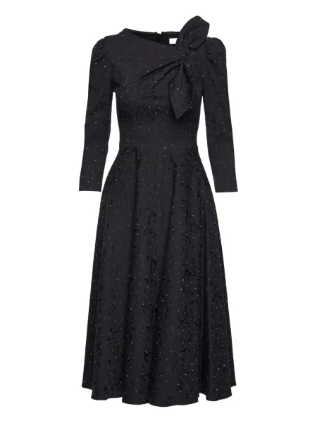 Sukienka midi Nissa do kolan garniturowa czarna