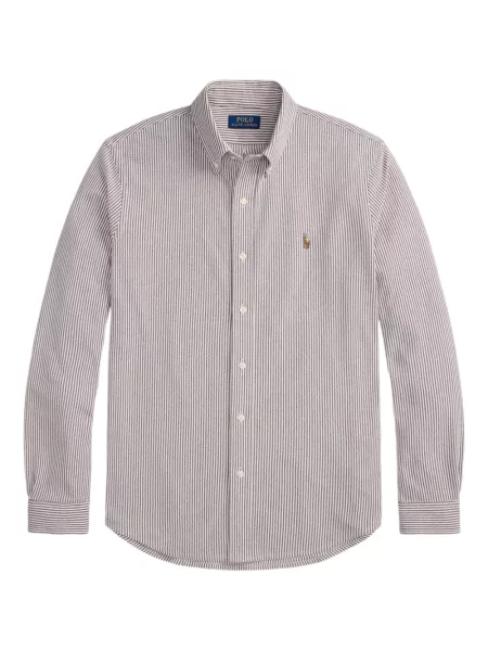 Ριγέ polo Polo Ralph Lauren με κουκούλα με αυτόγραφο λευκό