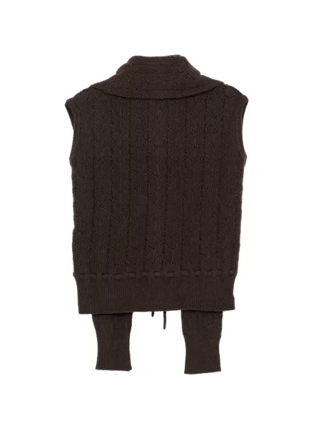 Cardigan Alainpaul tricotate maro