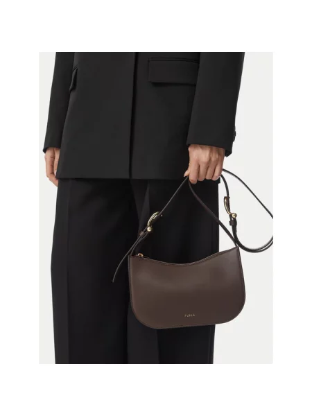 Furla Torebka Sara Small ciemny brązowy