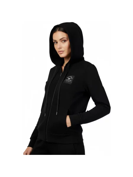 Bluza z kapturem Emporio Armani z kapturem frotte czarna
