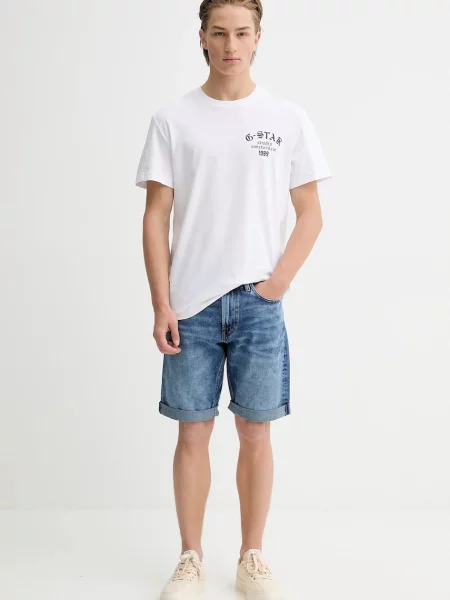 G-Star szorty jeansowe niebieski