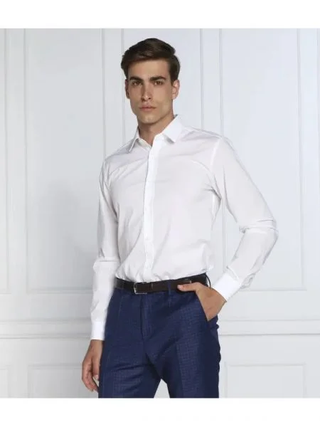 HUGO Cămașă | Extra slim fit alb