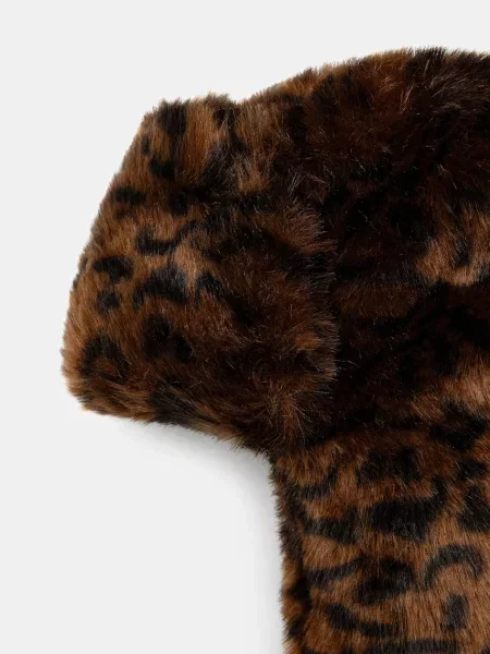 Леопардовая шапка Kangol коричневая