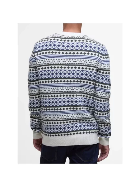 Sweter Barbour wełniany biały