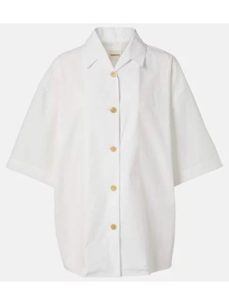 Cămașă Khaite din poplin alb