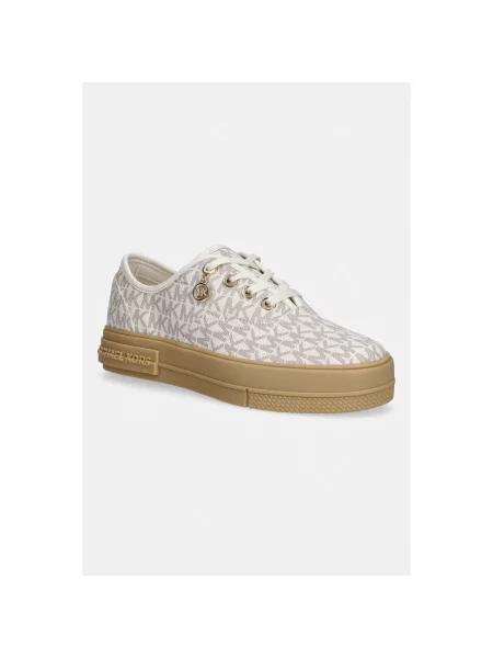 Sneakersy Michael Kors sznurowane skórzane beżowe