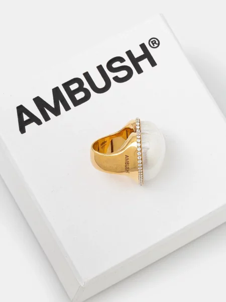 Срібний перстень AMBUSH Large Pearl Heart Ring
