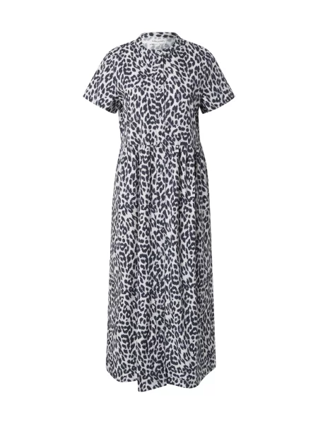 Lollys Laundry Haljina Aliya svijetlosiva / crna bijela