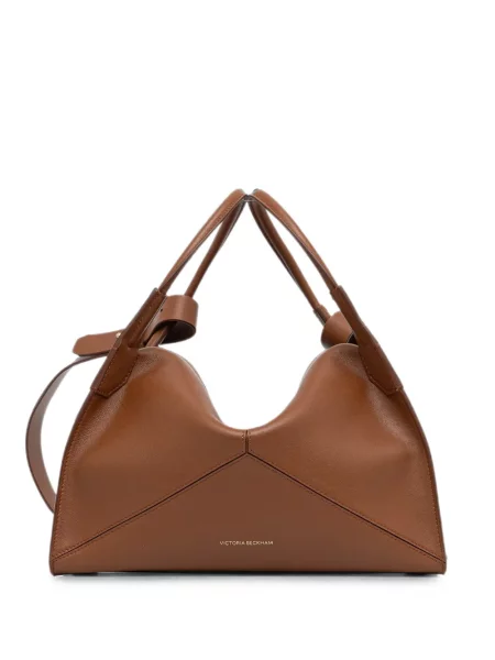 Geantă shopper Victoria Beckham din piele maro