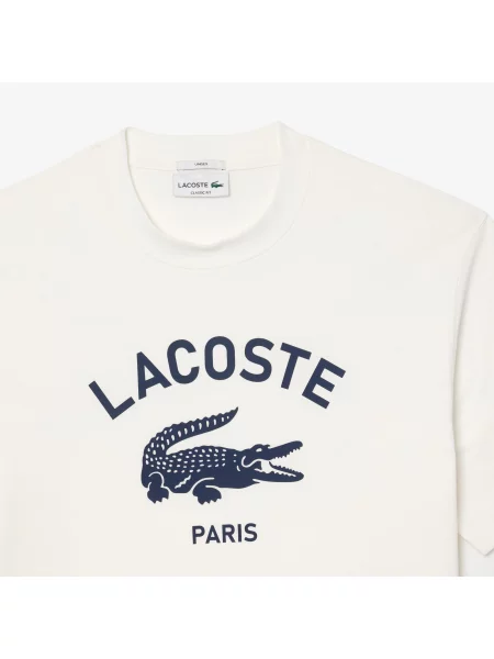 Lacoste T-Shirt Z Nadrukiem biała