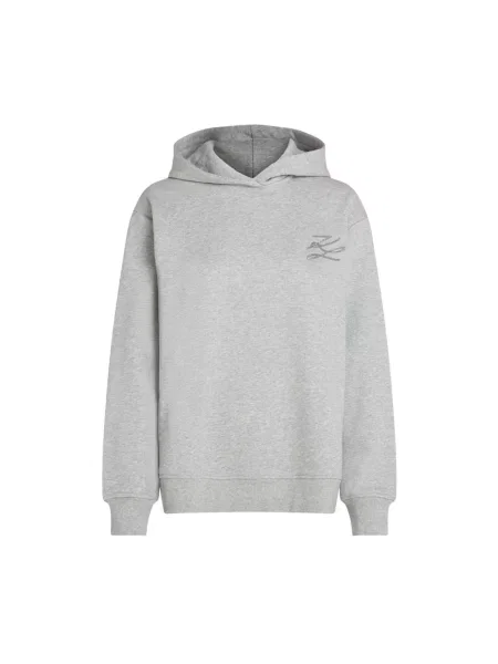 Bluza z kapturem Karl Lagerfeld z kapturem szara