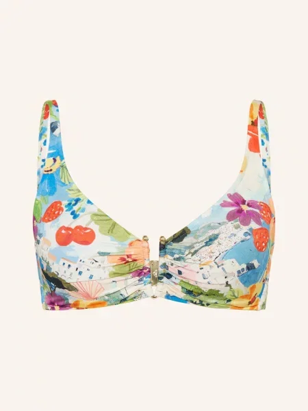 Maryan Mehlhorn Bralette Bikiny Riviera modrá / fialová červená