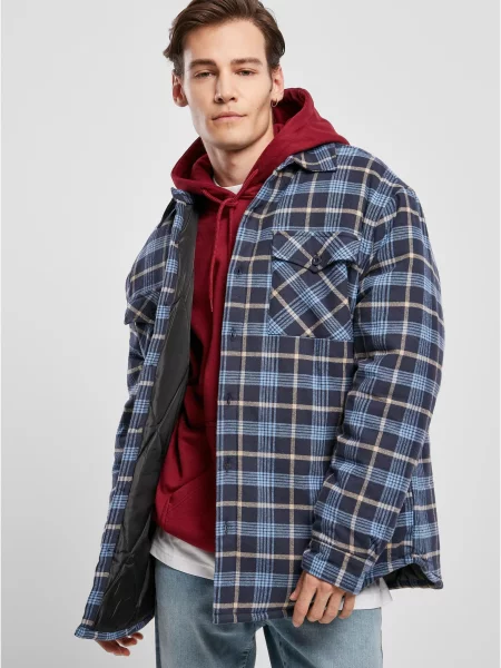 Kurtka koszulowa Urban Classics w kratę czarna