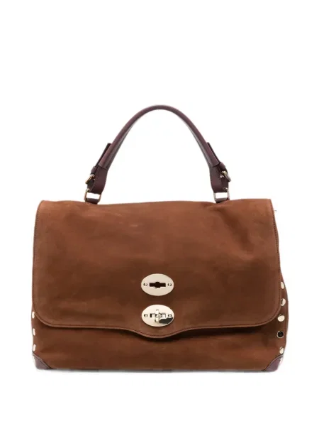 Semišová shopper kabelka Zanellato hnědá