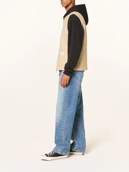 Hugo Džíny Nate Baggy Fit medium blue modré