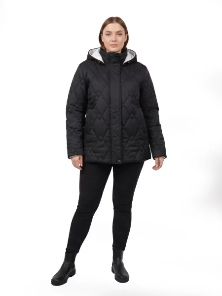 Демісезонна куртка LUMO текстиль/поліестер чорний