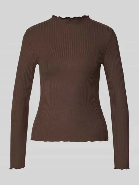 Bluzka z długim rękawem w kroju slim fit z dodatkiem model EMMA' Only
