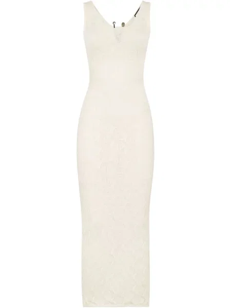 Rochie midi Philipp Plein până la genunchi de costum alb