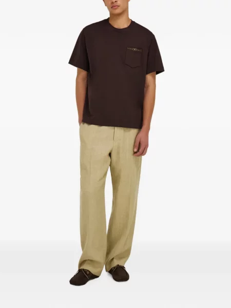 Tricou Ferragamo din jerseu maro